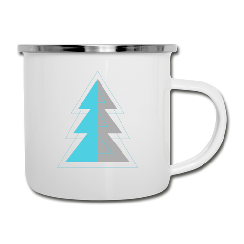 Blue Pine Camper Mug - white