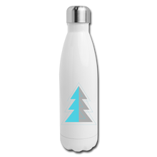 Load image into Gallery viewer, Blue Pine Insulated Stainless Steel Water Bottle - white
