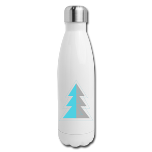 Blue Pine Insulated Stainless Steel Water Bottle - white