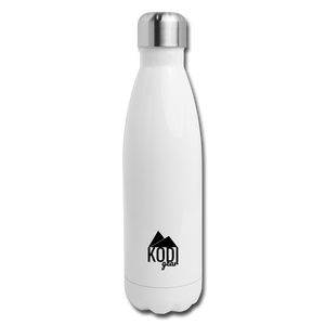 Blue Pine Insulated Stainless Steel Water Bottle - white