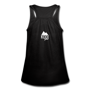 Blue Pine Flowy Tank Top - black