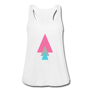 Sunset Pine Flowy Tank Top - white