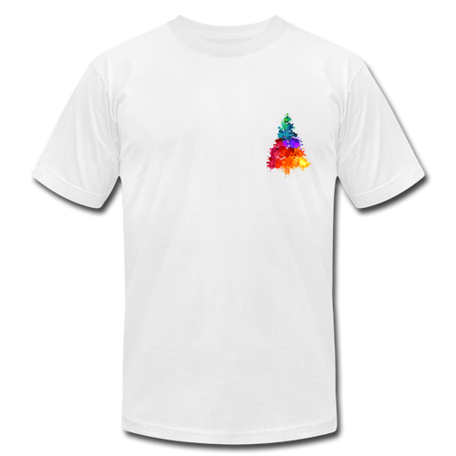 Watercolor Pine Jersey T-shirt - white