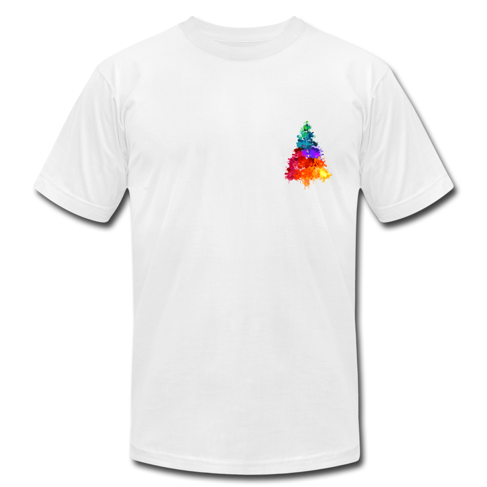 Watercolor Pine Jersey T-shirt - white