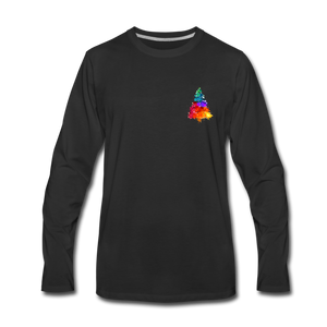 Watercolor Pine Premium Long Sleeve T-Shirt - black