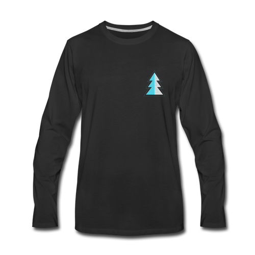 Blue Pine Premium Long Sleeve T-Shirt - black