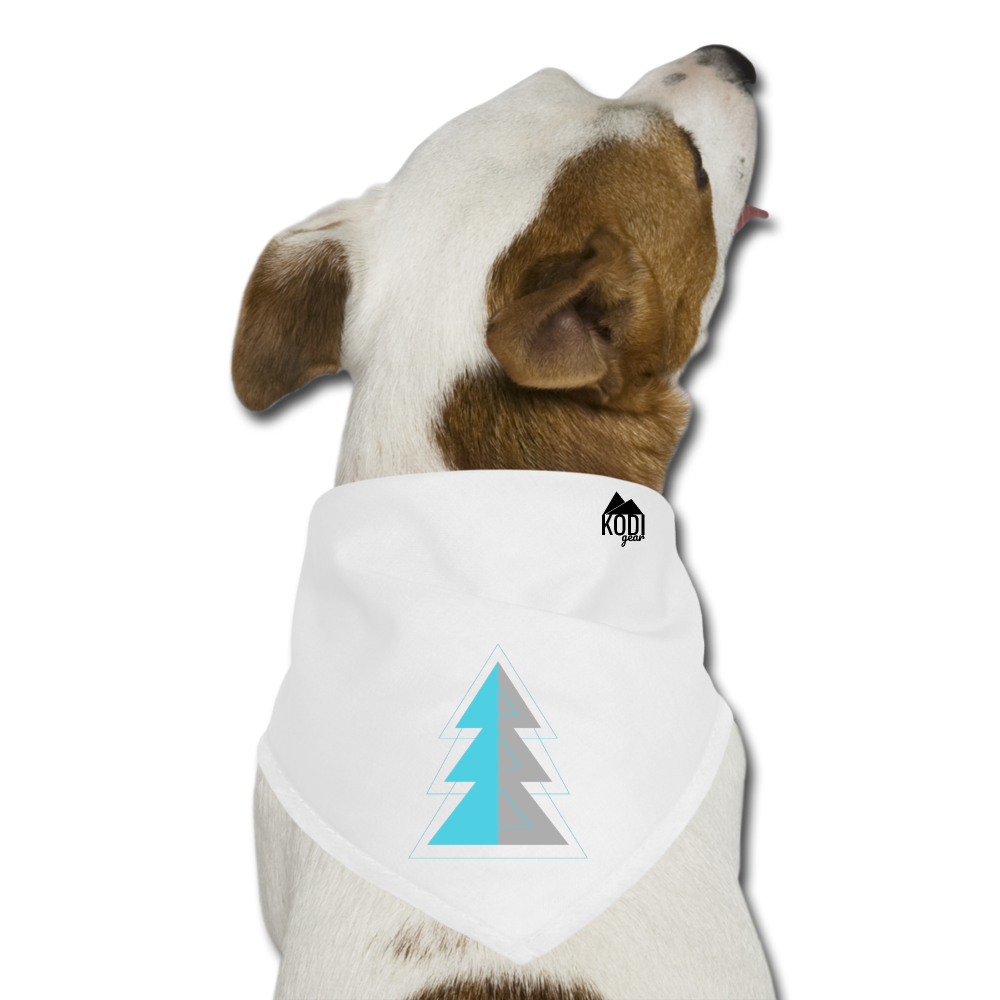 Blue Pine Dog Bandana - white