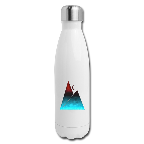 Autumn Moon Insulated Stainless Steel Water Bottle - white