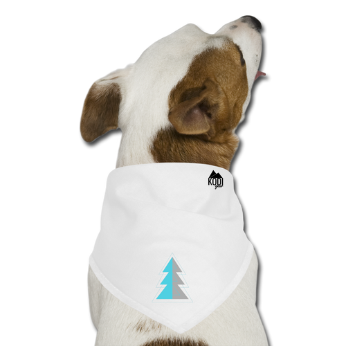 Blue Pine Small Dog Bandana - white