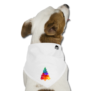 Watercolor Pine Small Dog Bandana - white