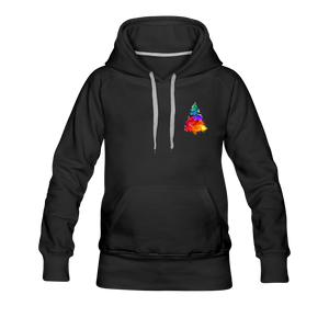 Watercolor Pine Women’s Premium Hoodie - black