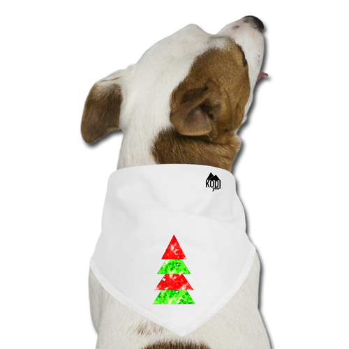 Holiday Pine Dog Bandana - white