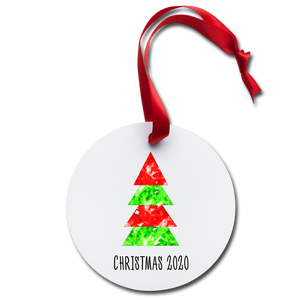 Holiday Pine Ornament - white