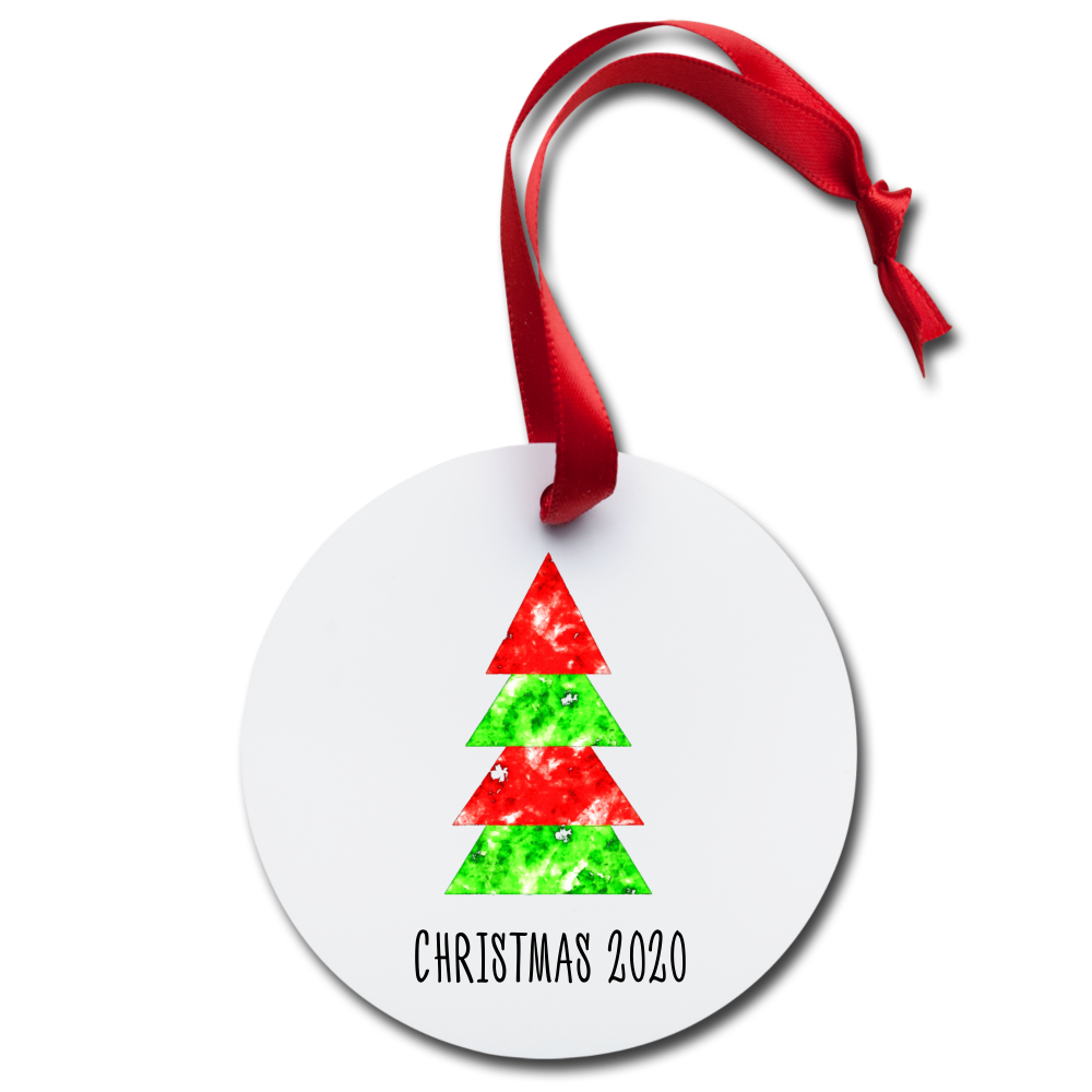 Holiday Pine Ornament - white