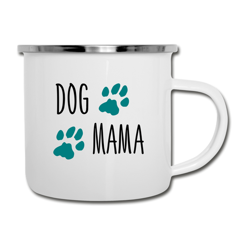 Dog Mama Camper Mug - white