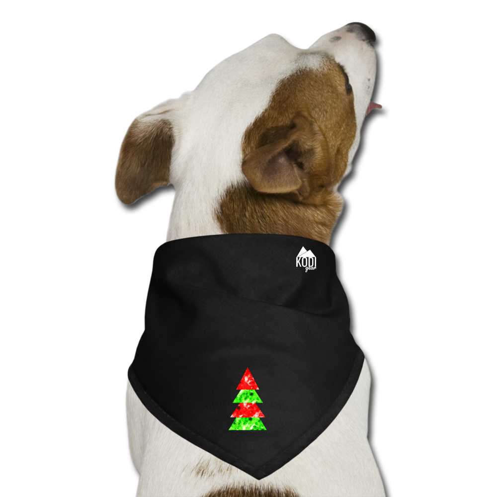 Holiday Pine Small Dog Bandana - black