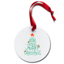 Load image into Gallery viewer, Merry Christmas Holiday Ornament - white

