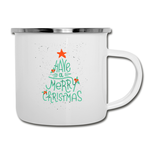 Merry Christmas Camper Mug - white